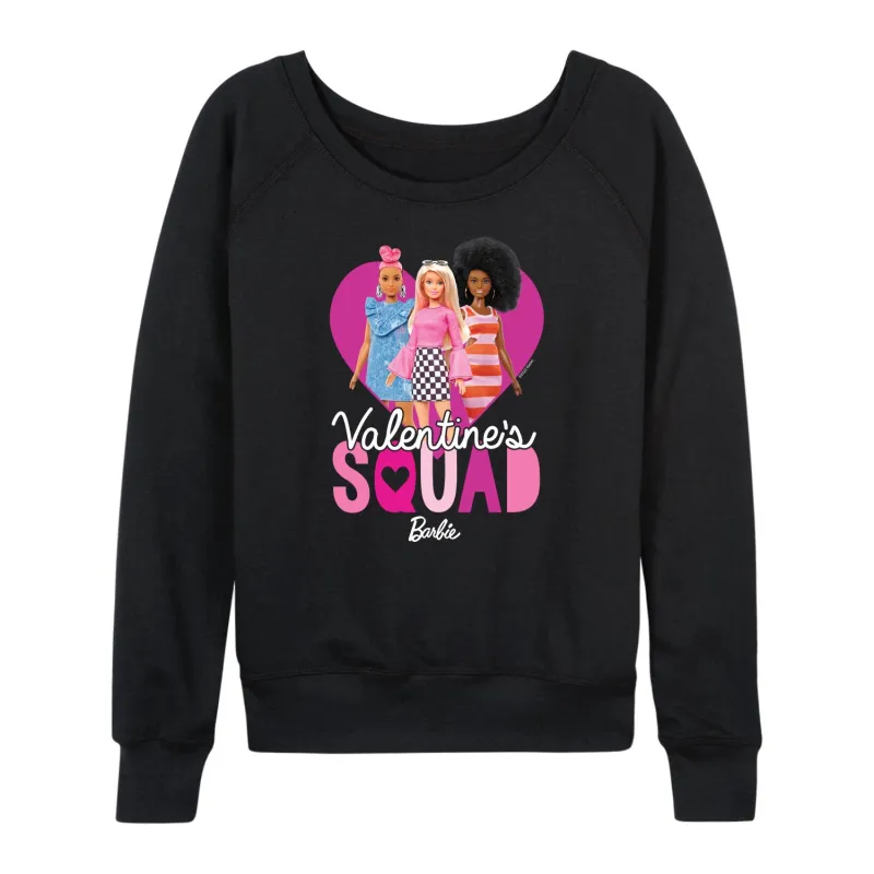 Barbie - Valentine's Squad - Women's Lightweight French Terry Long Sleeve Shirt sold by Zulily
