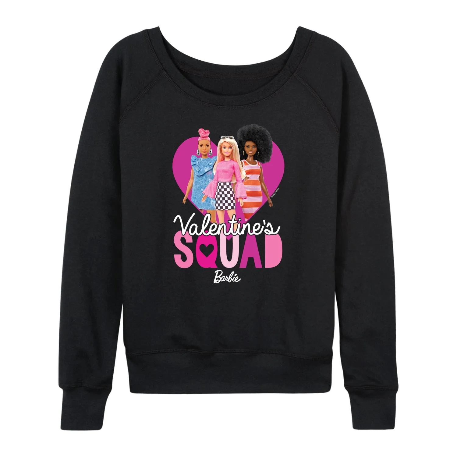 Barbie - Valentine's Squad - Women's Lightweight French Terry Long Sleeve Shirt sold by Zulily