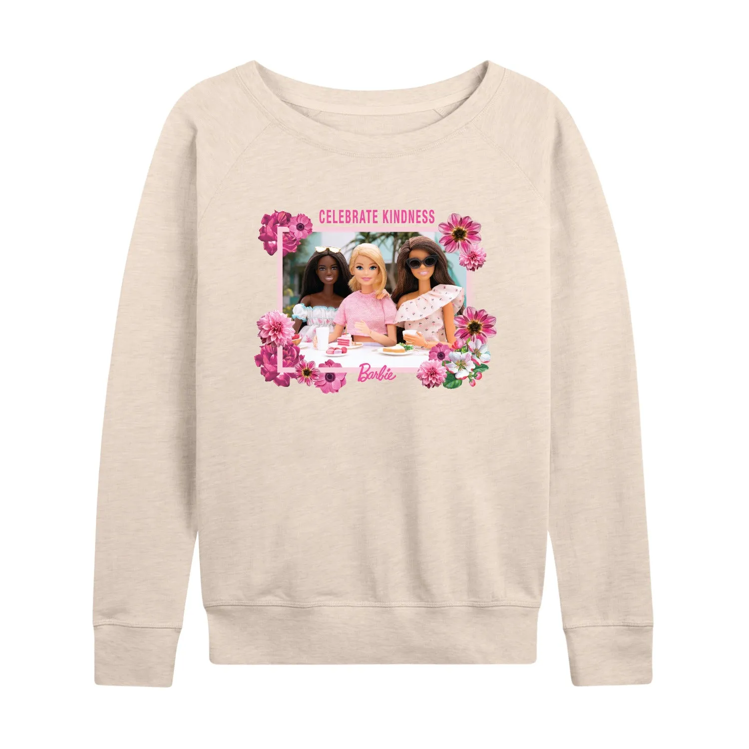 Barbie - Brunch Barbie - Celebrate Kindness - Women's Lightweight French Terry Long Sleeve Shirt sold by Zulily