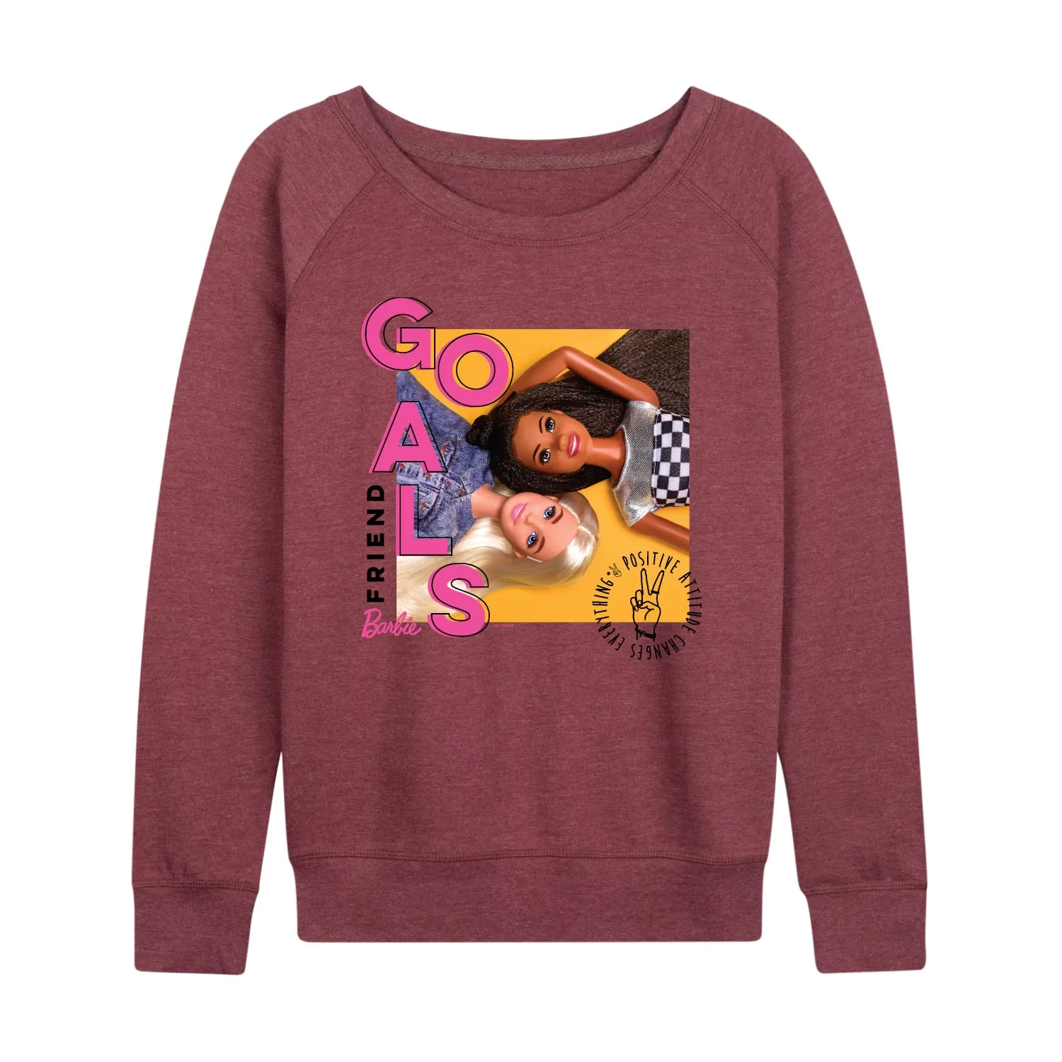 Barbie - Friend Goals - Positive Attitude Changes Everything - Women's Lightweight French Terry Long Sleeve Shirt sold by Zulily product image thumbnail 5