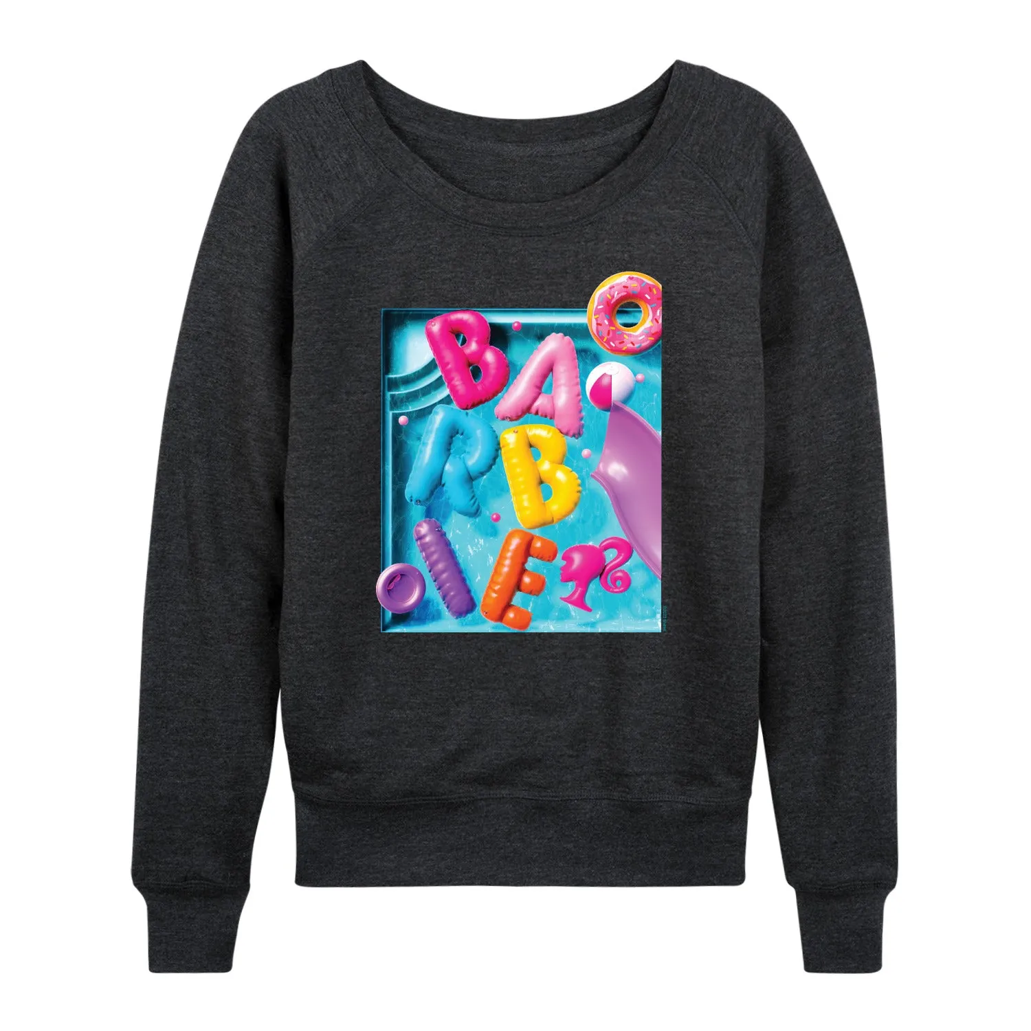 Barbie - Pool Floaties - Summer Barbie - Women's Lightweight French Terry Long Sleeve Shirt sold by Zulily product image thumbnail 5