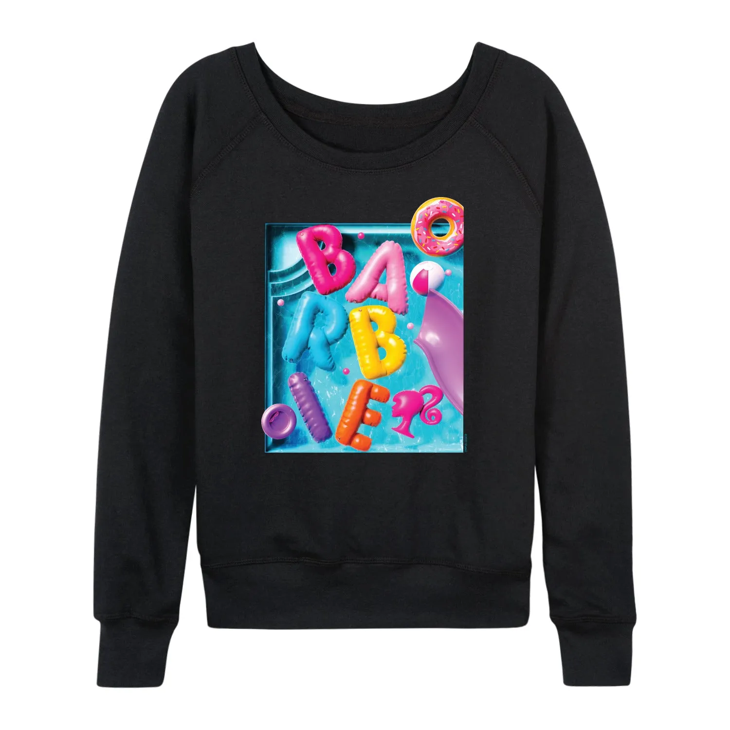 Barbie - Pool Floaties - Summer Barbie - Women's Lightweight French Terry Long Sleeve Shirt sold by Zulily product image thumbnail 4