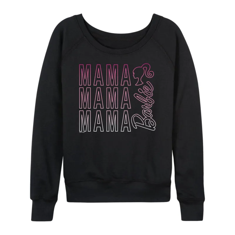 Barbie - Barbie Mama - Women's Lightweight French Terry Long Sleeve Shirt sold by Zulily
