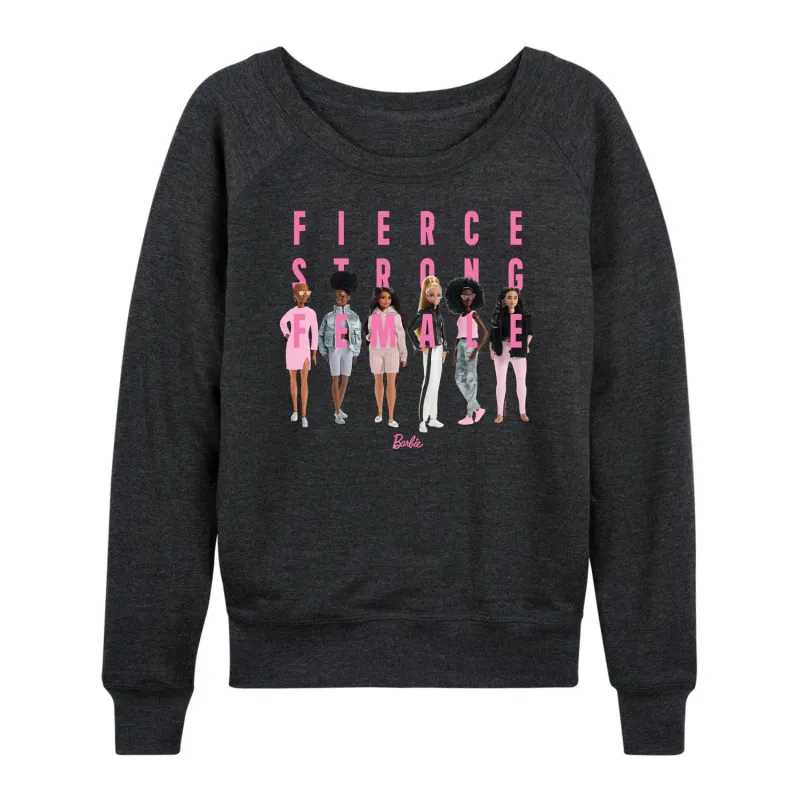 Barbie - Fierce Strong Female - Boss Barbie - Women's Lightweight French Terry Long Sleeve Shirt sold by Zulily