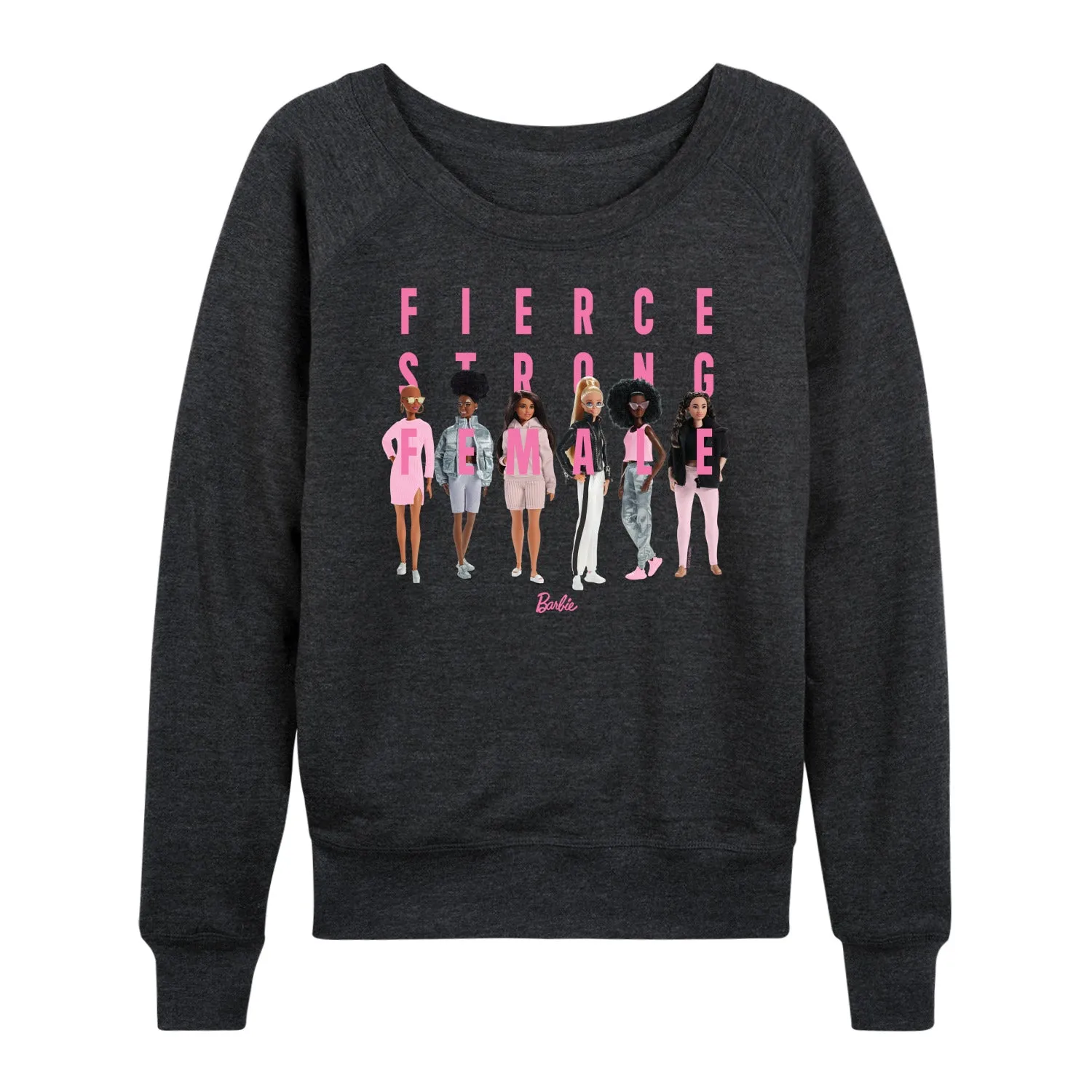Barbie - Fierce Strong Female - Boss Barbie - Women's Lightweight French Terry Long Sleeve Shirt sold by Zulily