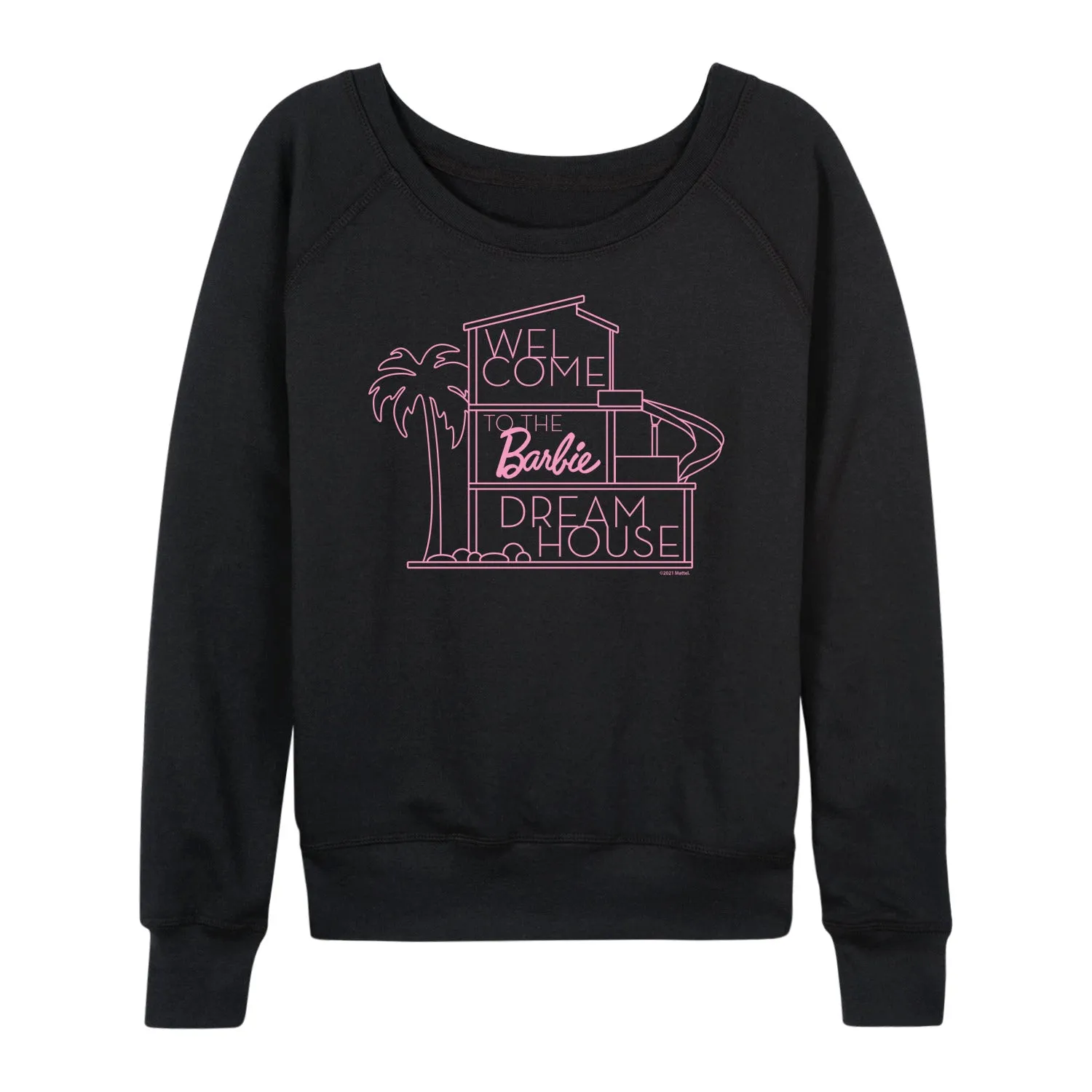 Barbie - Welcome to the Barbie Dream House - Women's Lightweight French Terry Long Sleeve Shirt sold by Zulily