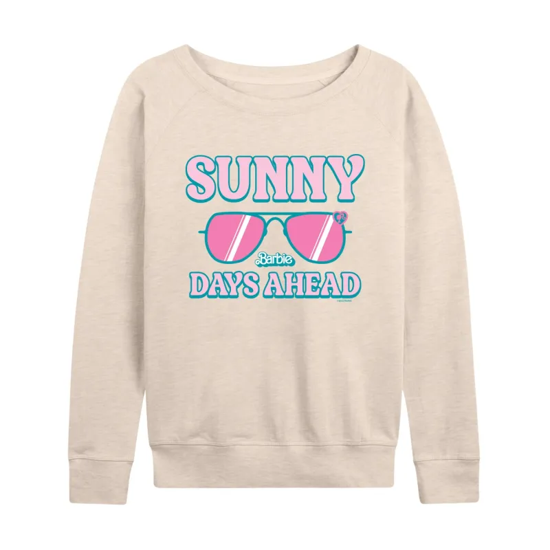 Barbie - Sunny Days Ahead - Sunglasses - Women's Lightweight French Terry Long Sleeve Shirt sold by Zulily