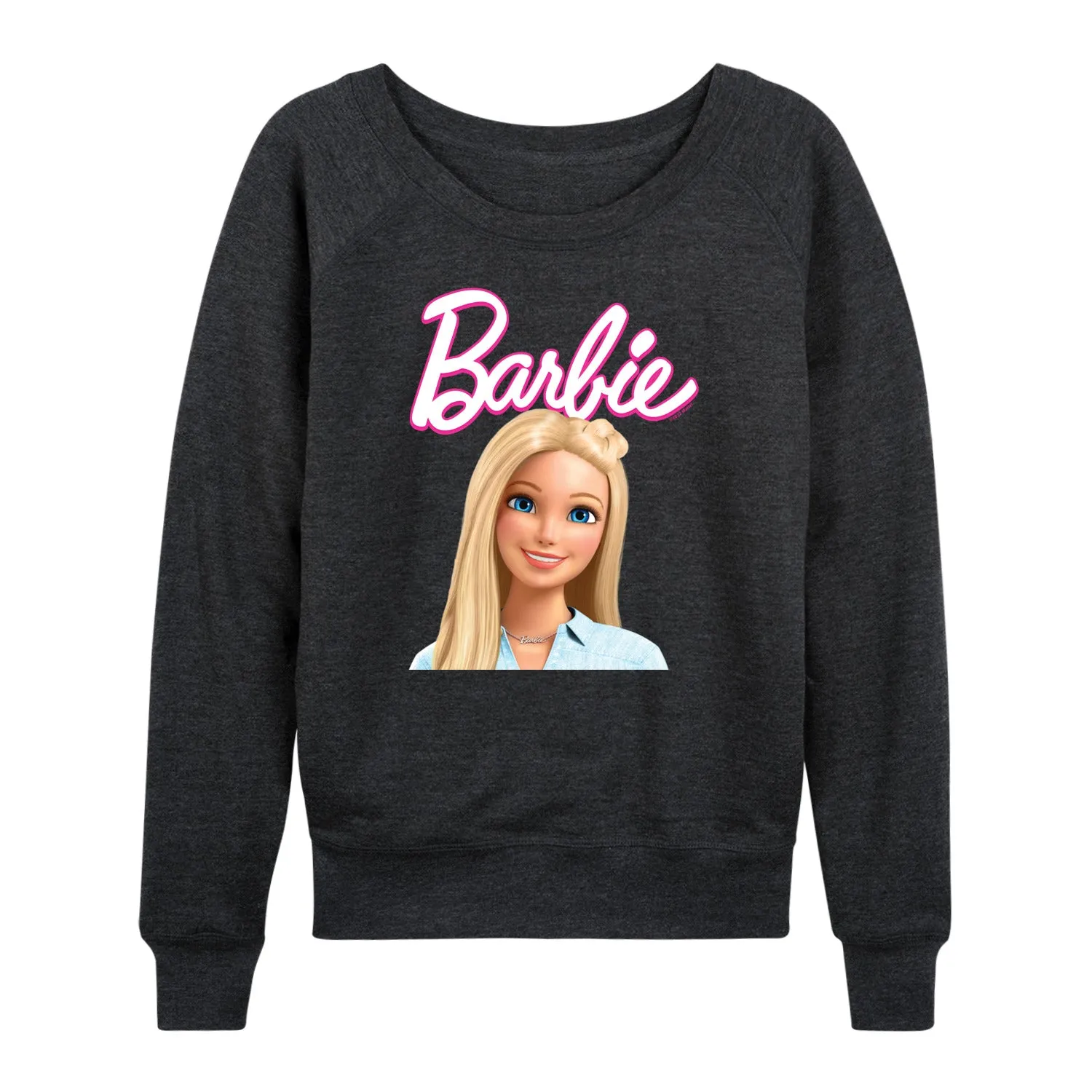 Barbie - Original Barbie Doll - Women's Lightweight French Terry Long Sleeve Shirt sold by Zulily