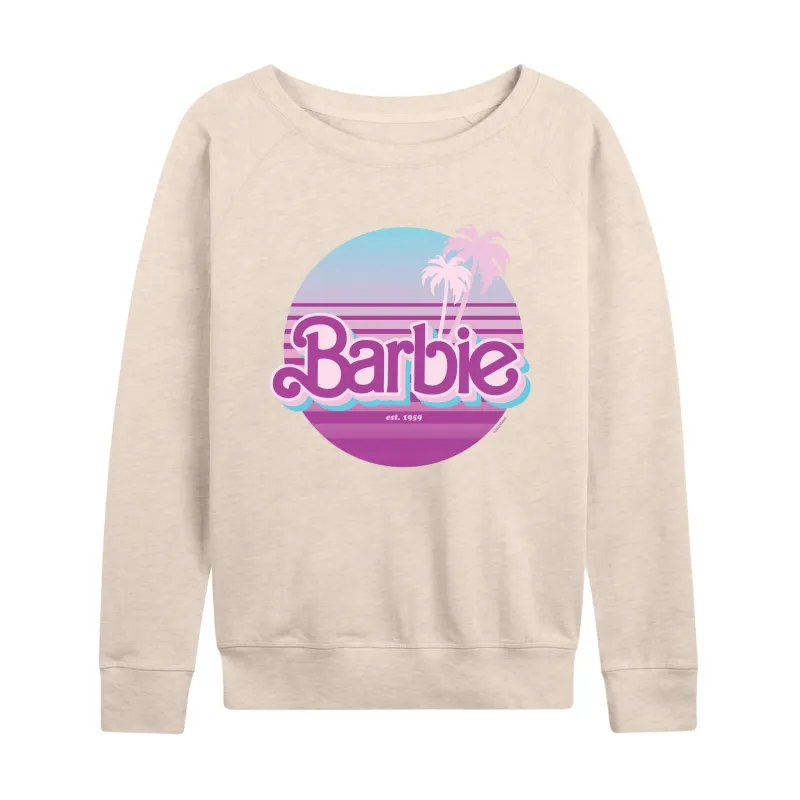 Barbie - Retro Style - Summer Theme - Women's Lightweight French Terry Long Sleeve Shirt sold by Zulily