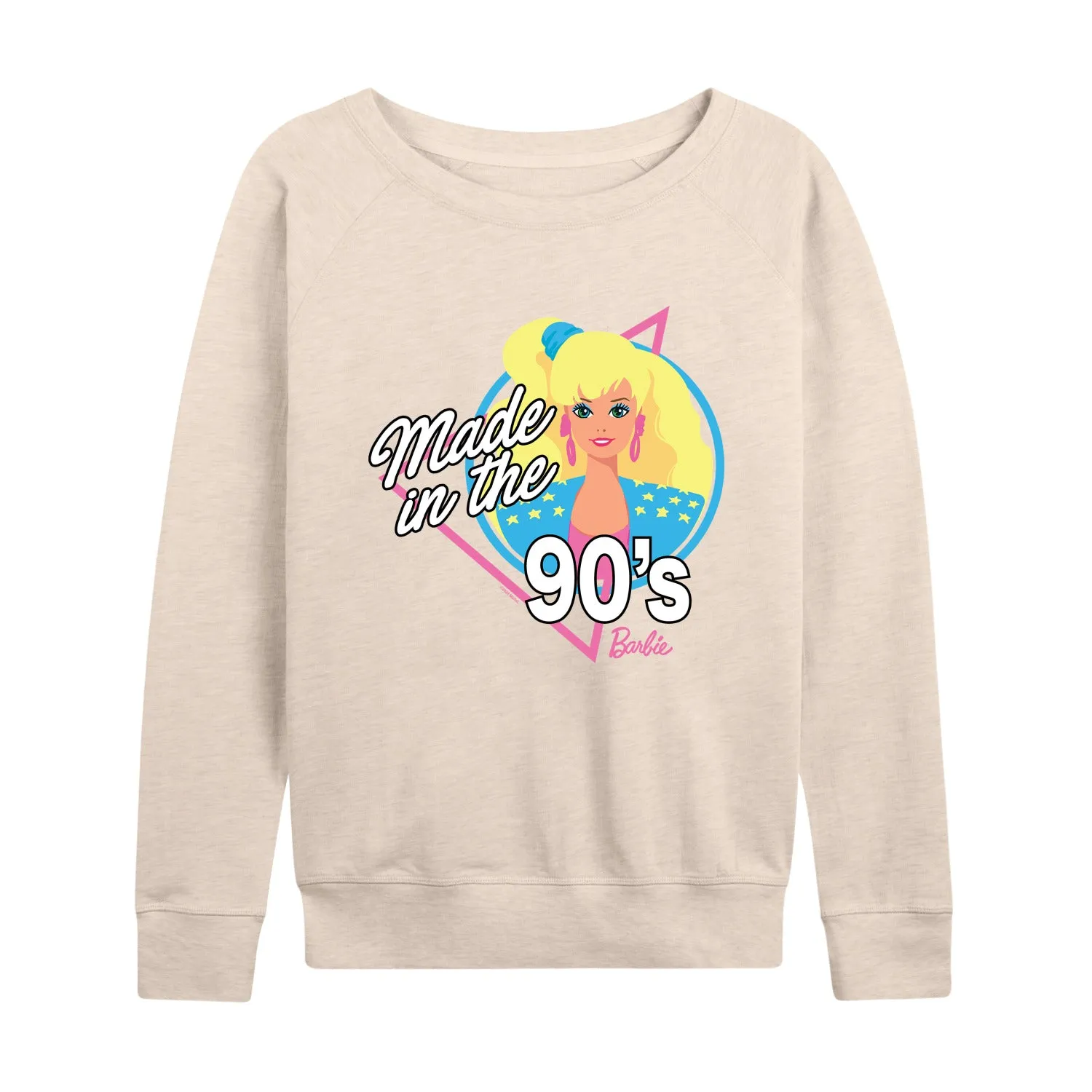 Barbie - Made in the 90's - Classic Barbie - Women's Lightweight French Terry Long Sleeve Shirt sold by Zulily