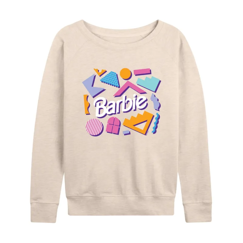 Barbie - Retro Shapes - Women's Lightweight French Terry Long Sleeve Shirt sold by Zulily