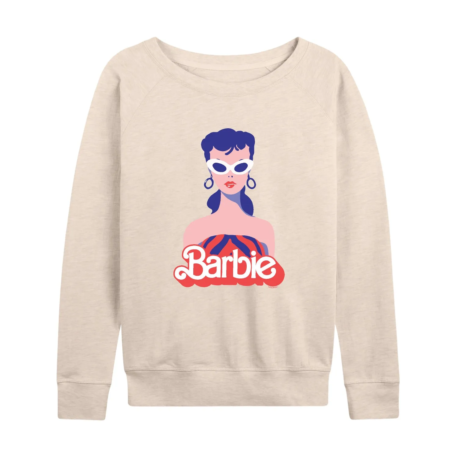 Barbie - Retro Classic Styled Barbie - Women's Lightweight French Terry Long Sleeve Shirt sold by Zulily