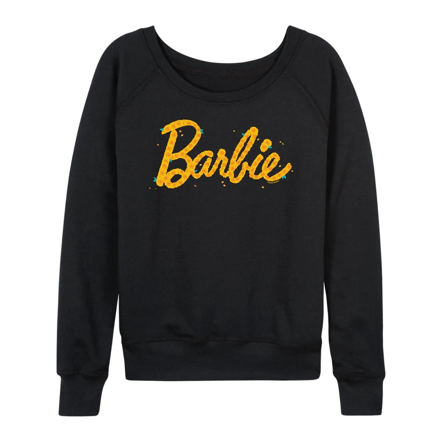 Barbie - Floral Pattern Logo Filled - Women's Lightweight French Terry Long Sleeve Shirt sold by Zulily product image thumbnail 4