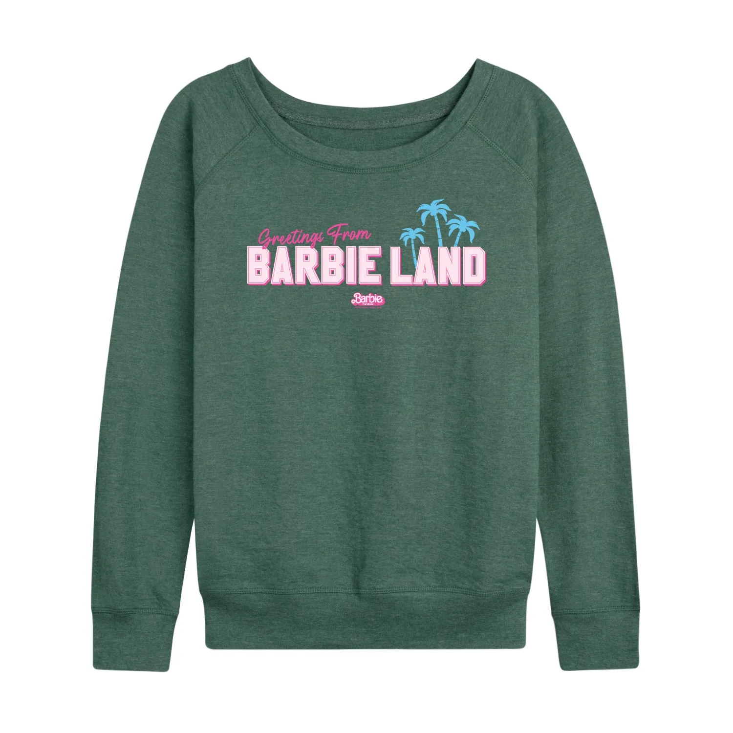 Barbie the Movie - Greetings from Barbie Land - Women's Lightweight French Terry Long Sleeve Shirt sold by Zulily product image thumbnail 4