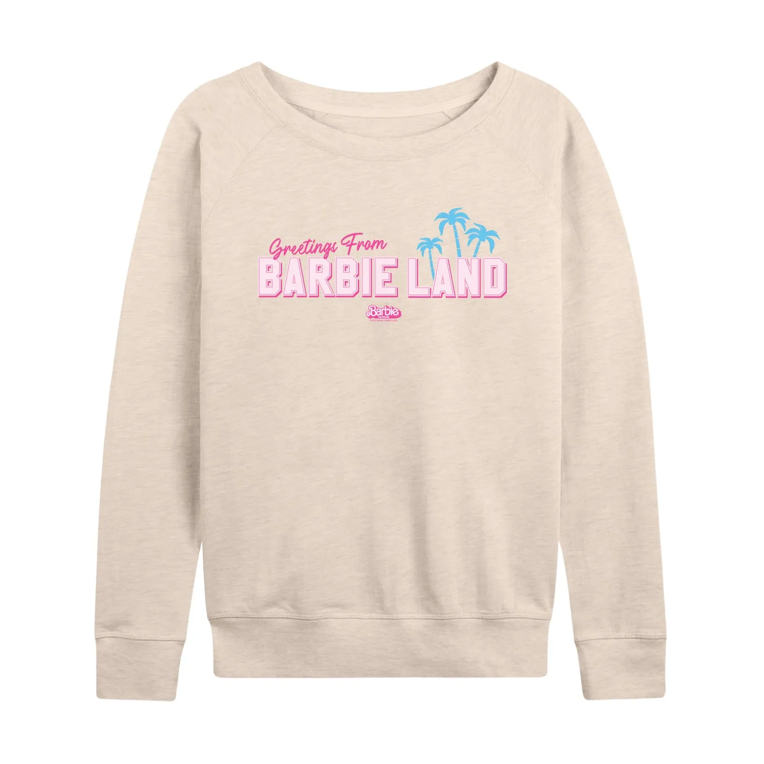 Barbie the Movie - Greetings from Barbie Land - Women's Lightweight French Terry Long Sleeve Shirt sold by Zulily