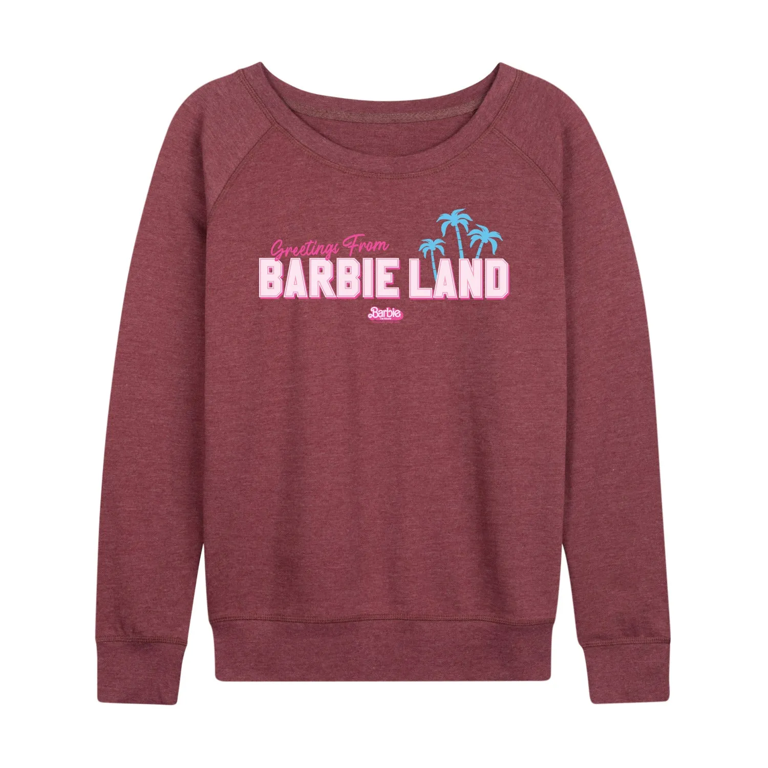 Barbie the Movie - Greetings from Barbie Land - Women's Lightweight French Terry Long Sleeve Shirt sold by Zulily product image thumbnail 5
