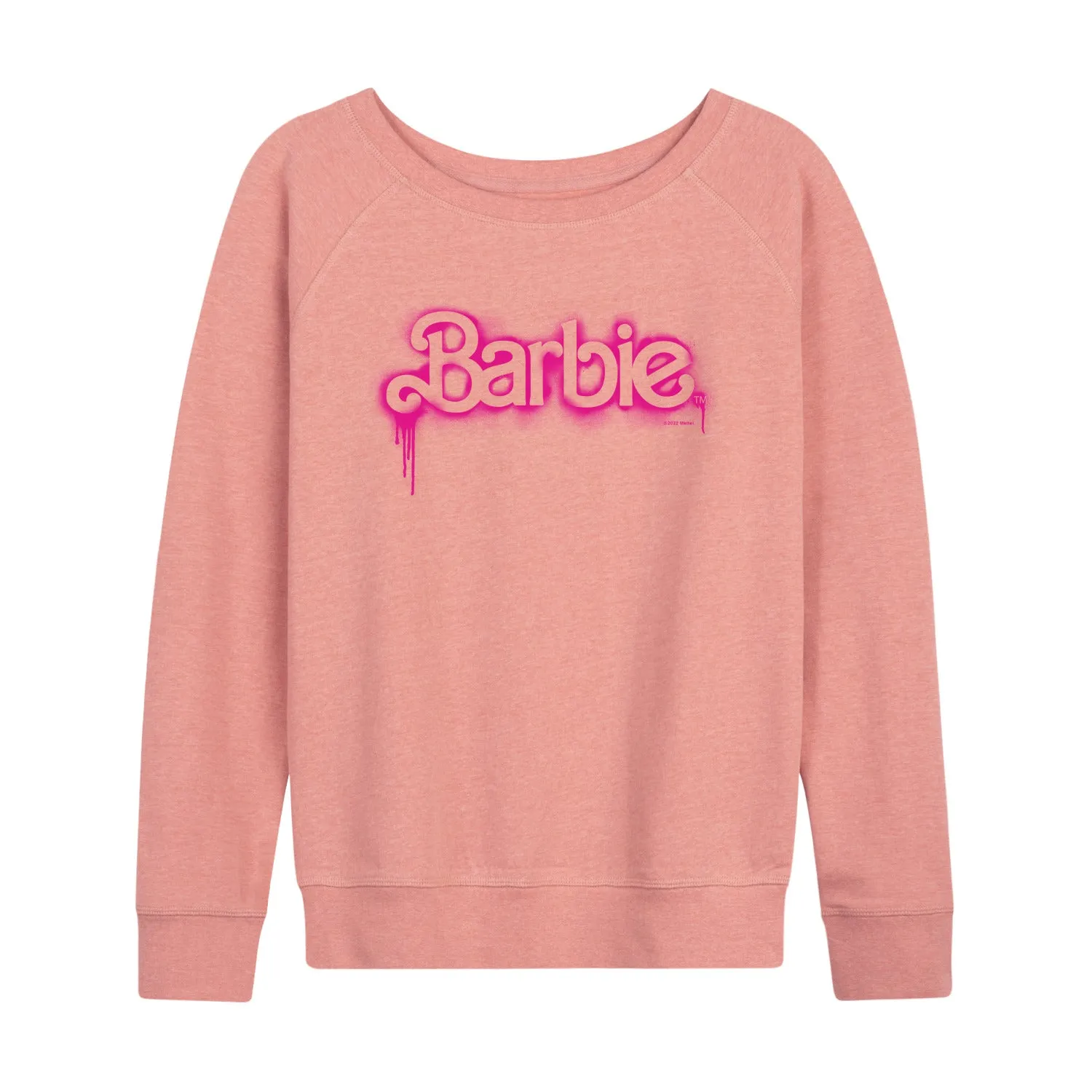 Barbie - Spray Painted Dripping - Women's Lightweight French Terry Long Sleeve Shirt sold by Zulily