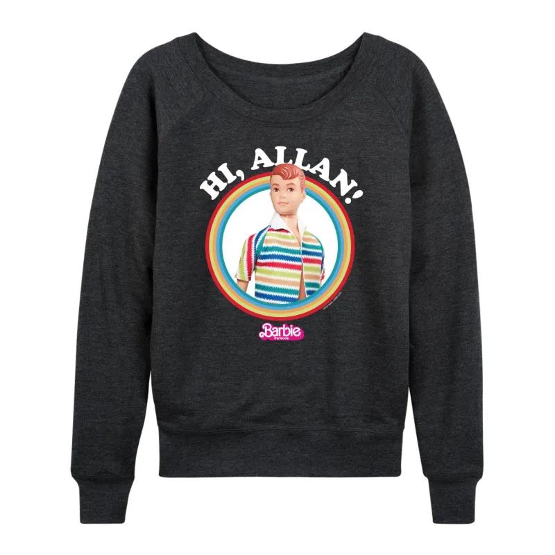 Barbie the Movie - Hi Allan - Women's Lightweight French Terry Long Sleeve Shirt sold by Zulily