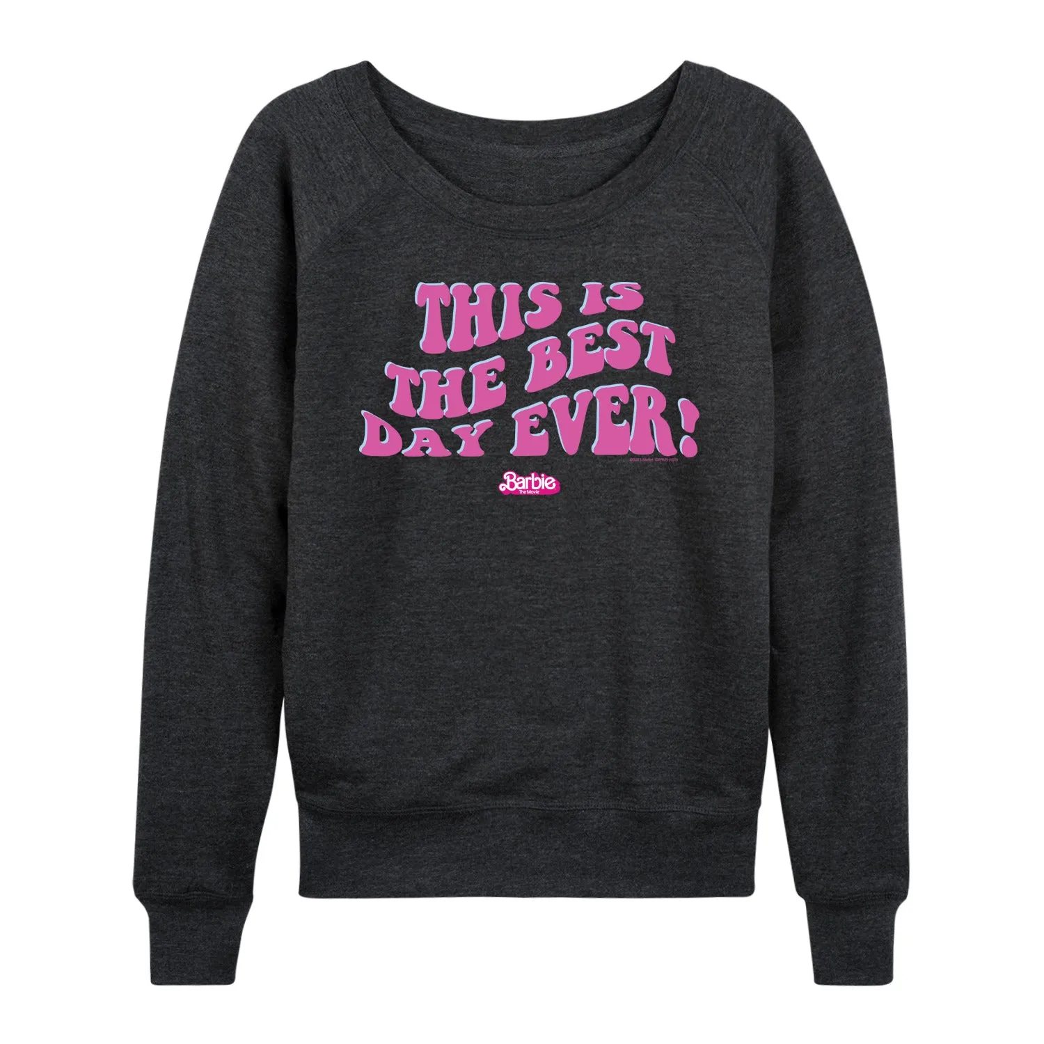 Barbie the Movie - Best Day Ever - Women's Lightweight French Terry Long Sleeve Shirt sold by Zulily product image thumbnail 4