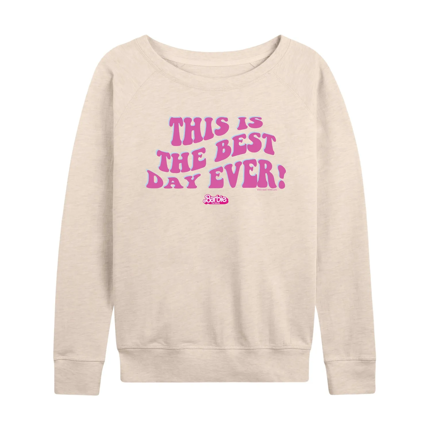 Barbie the Movie - Best Day Ever - Women's Lightweight French Terry Long Sleeve Shirt sold by Zulily