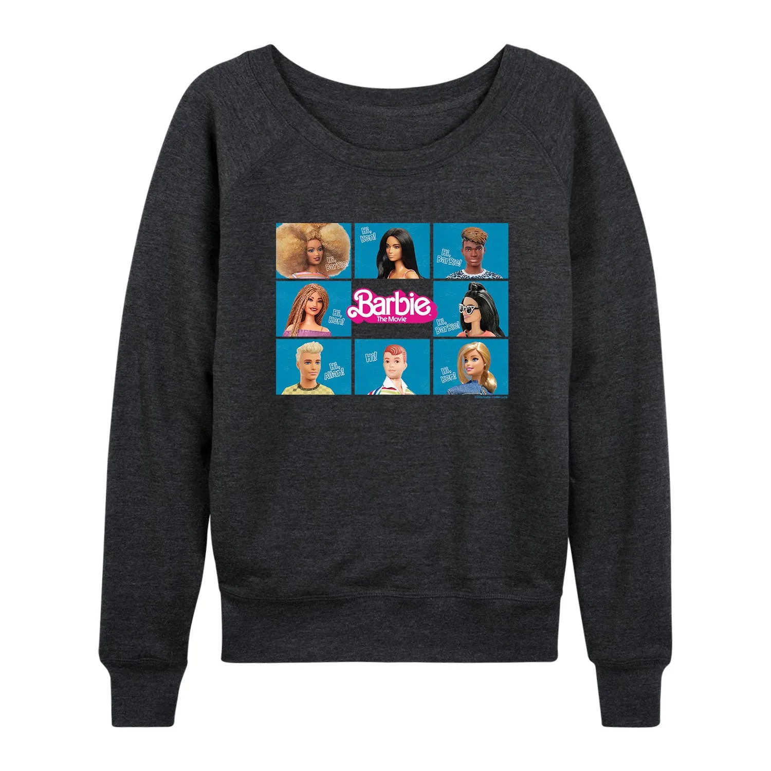 Barbie the Movie - Barbie, Ken, & Allan - Women's Lightweight French Terry Long Sleeve Shirt sold by Zulily