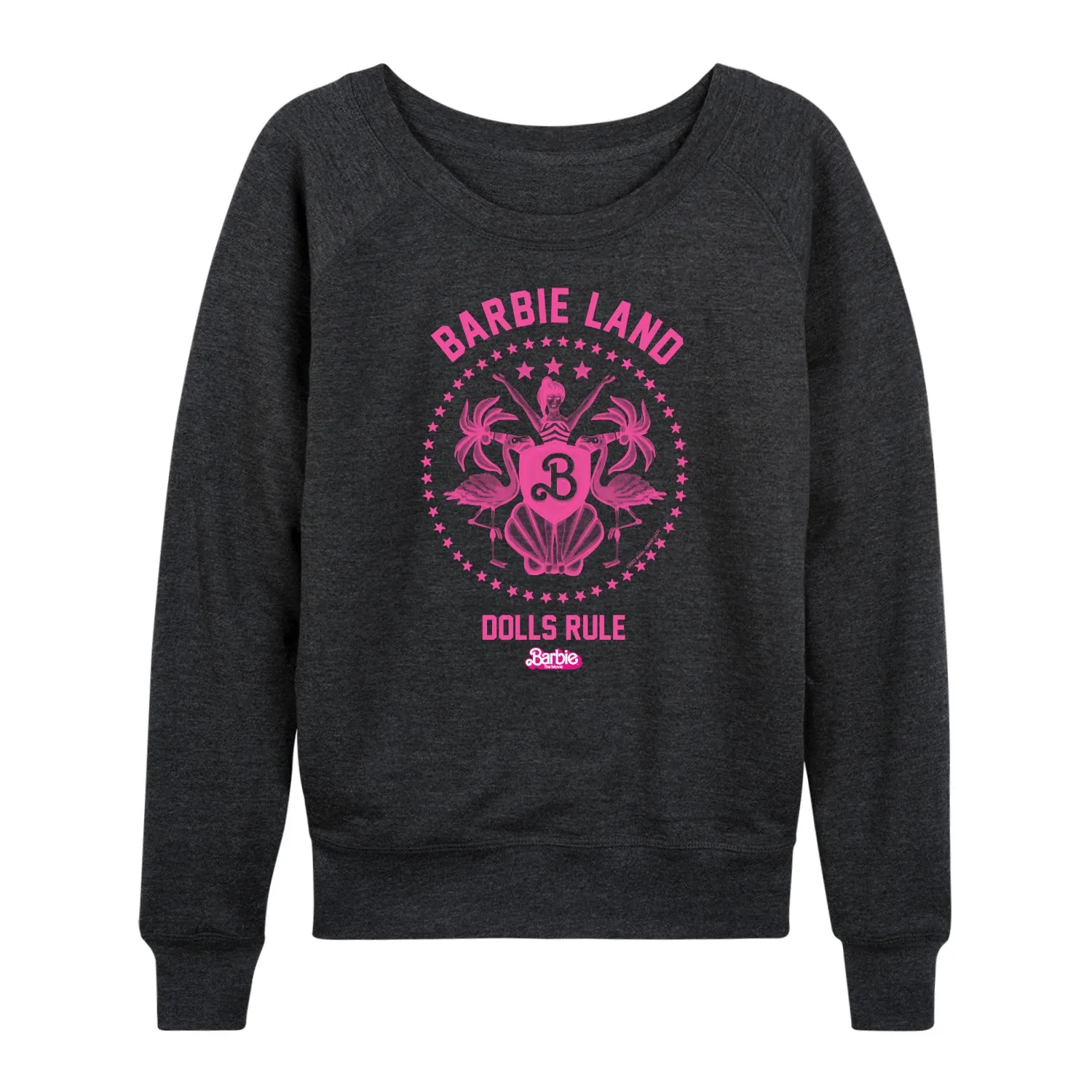 Barbie the Movie - Barbie Land - Dolls Rule - Women's Lightweight French Terry Long Sleeve Shirt sold by Zulily