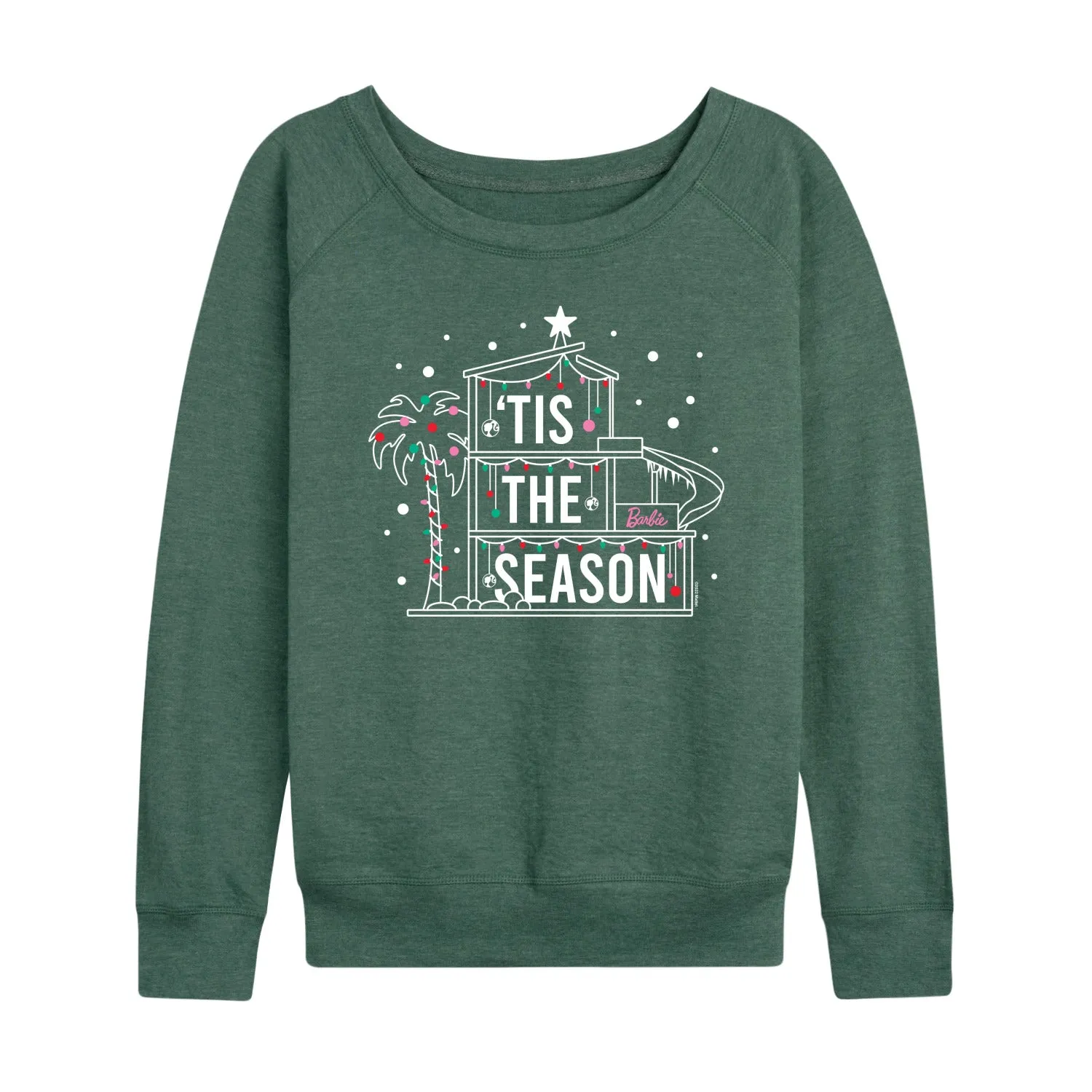 Barbie - Holidays & Christmas - Tis The Season In The Dreamhouse - Women's Lightweight French Terry Long Sleeve Shirt sold by Zulily product image thumbnail 4