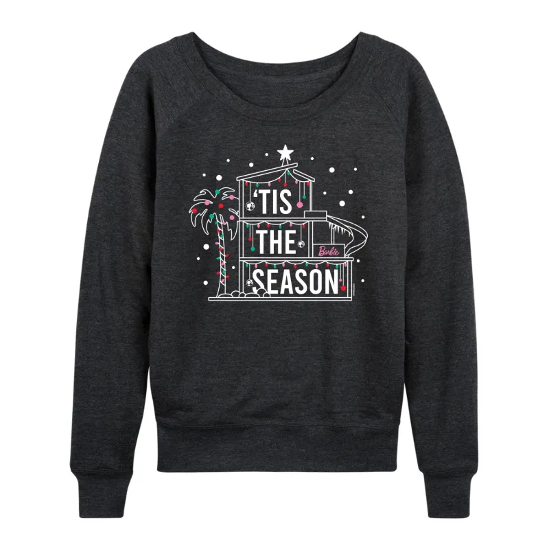 Barbie - Holidays & Christmas - Tis The Season In The Dreamhouse - Women's Lightweight French Terry Long Sleeve Shirt sold by Zulily