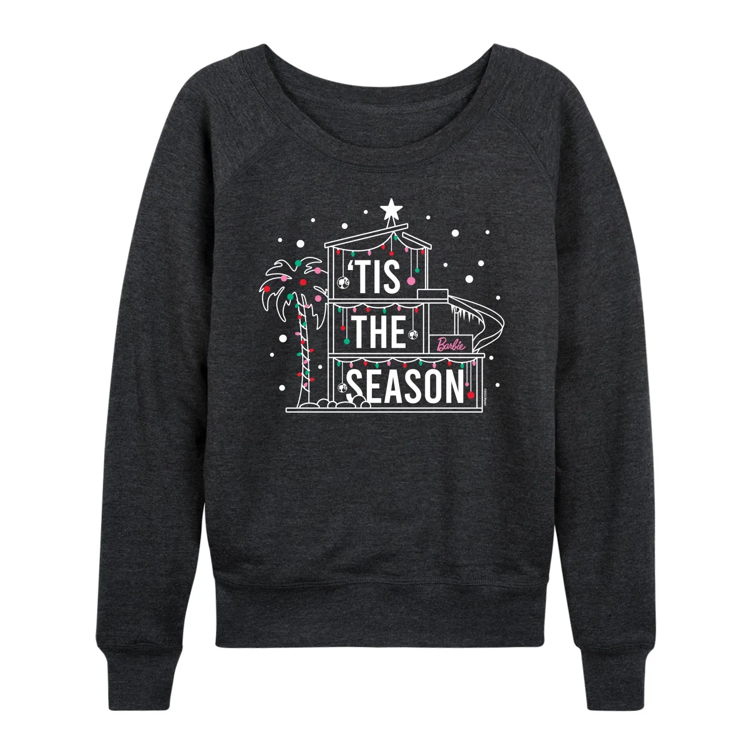 Barbie - Holidays & Christmas - Tis The Season In The Dreamhouse - Women's Lightweight French Terry Long Sleeve Shirt sold by Zulily