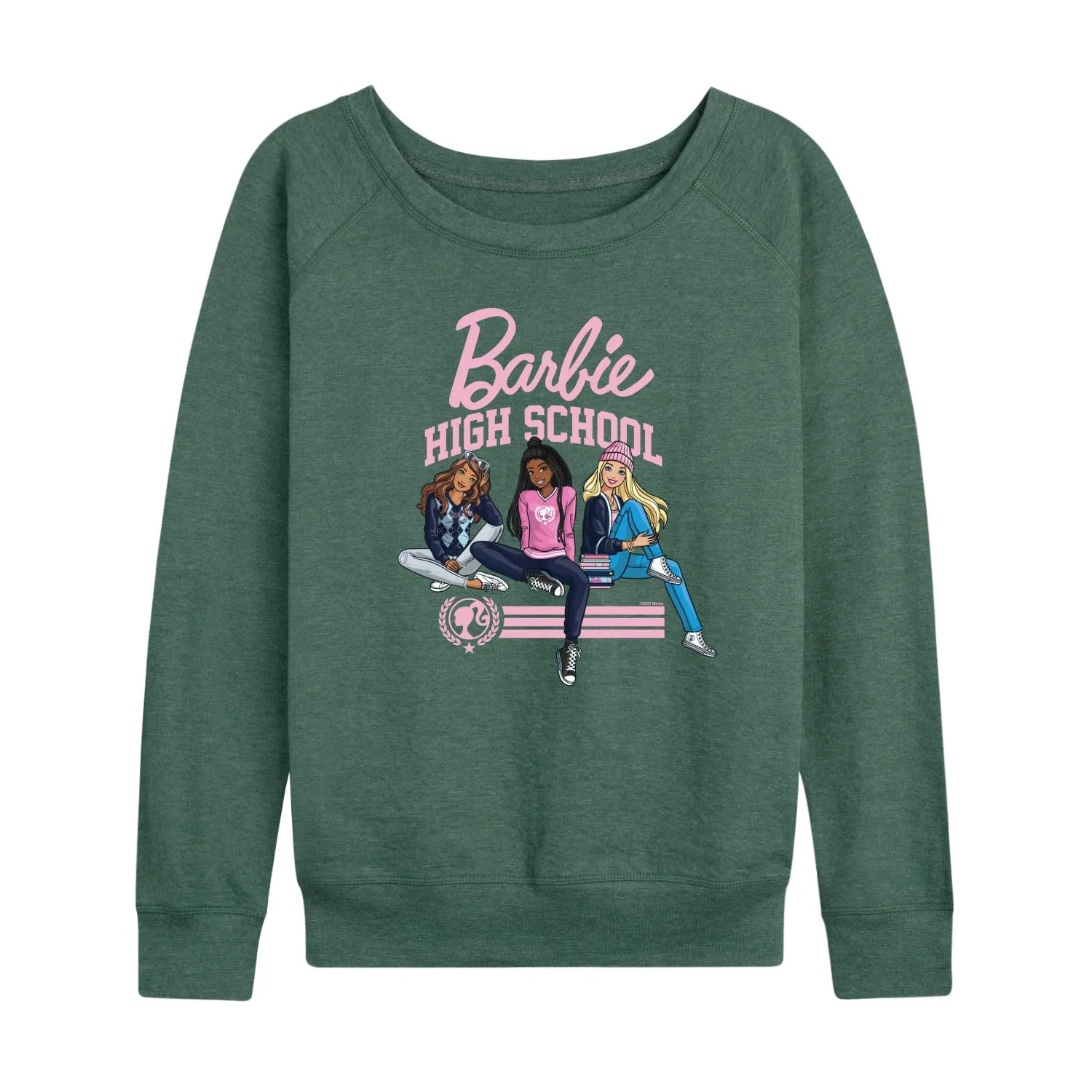Barbie - High School Dolls - Women's Lightweight French Terry Long Sleeve Shirt sold by Zulily product image thumbnail 4