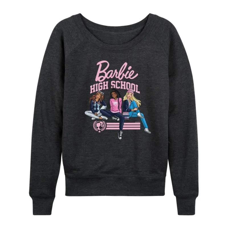 Barbie - High School Dolls - Women's Lightweight French Terry Long Sleeve Shirt sold by Zulily