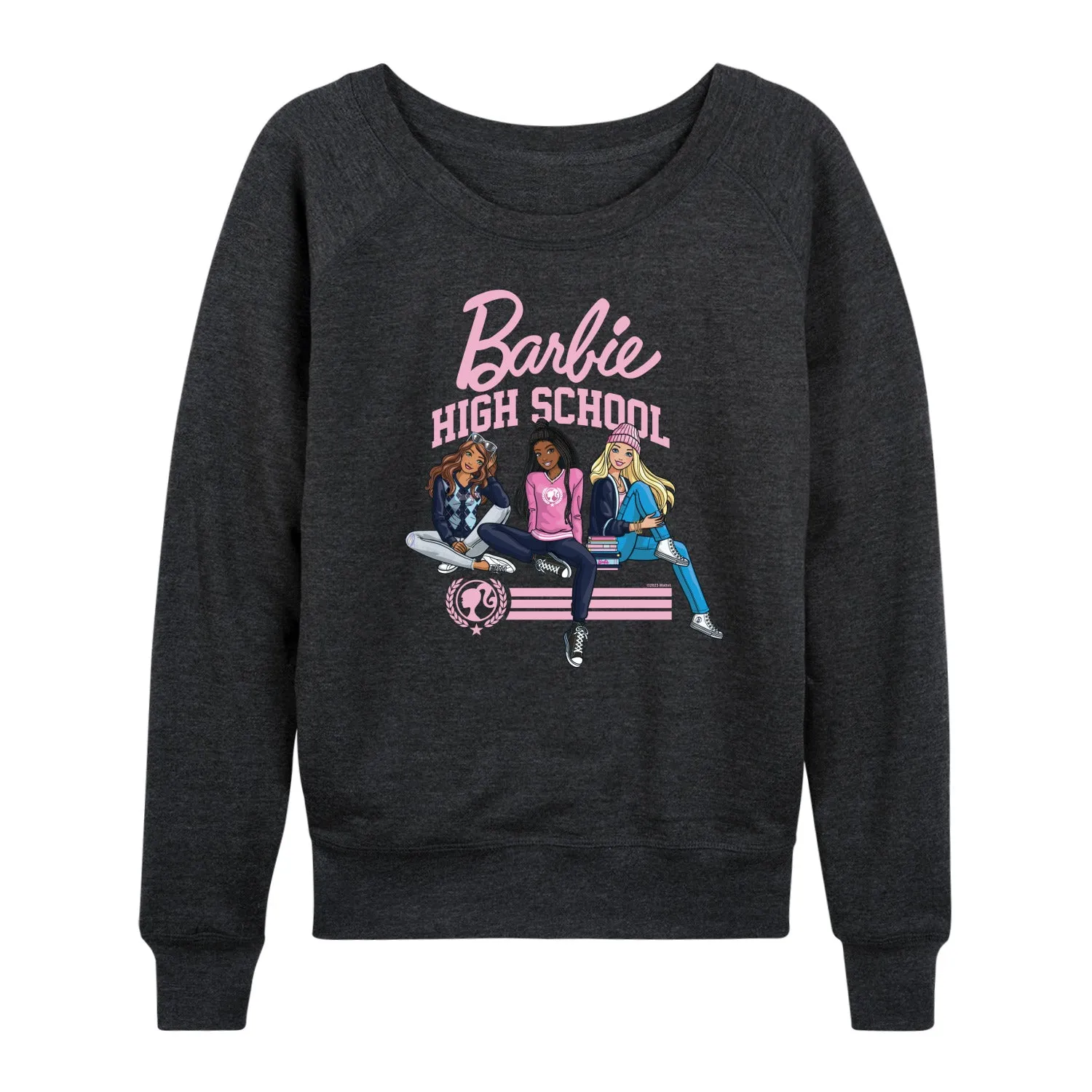 Barbie - High School Dolls - Women's Lightweight French Terry Long Sleeve Shirt sold by Zulily