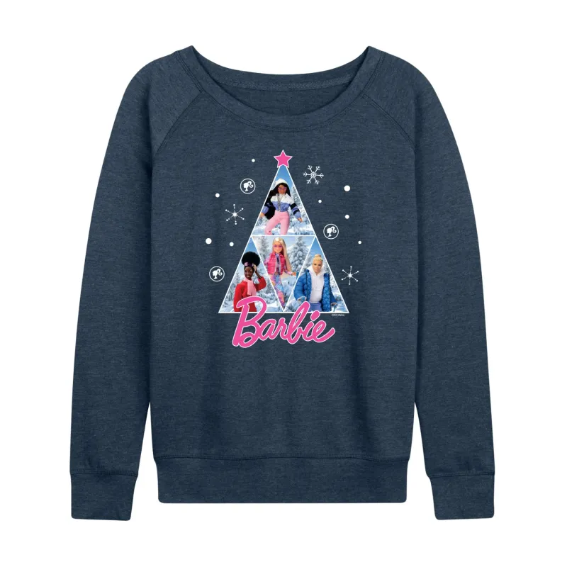 Barbie - Holidays & Christmas - Winter & Snow Time - Women's Lightweight French Terry Long Sleeve Shirt sold by Zulily