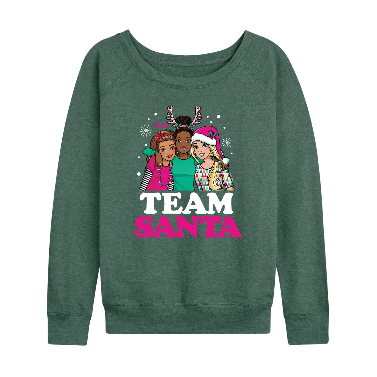 Barbie - Holidays & Christmas - Team Santa - Women's Lightweight French Terry Long Sleeve Shirt sold by Zulily product image thumbnail 4