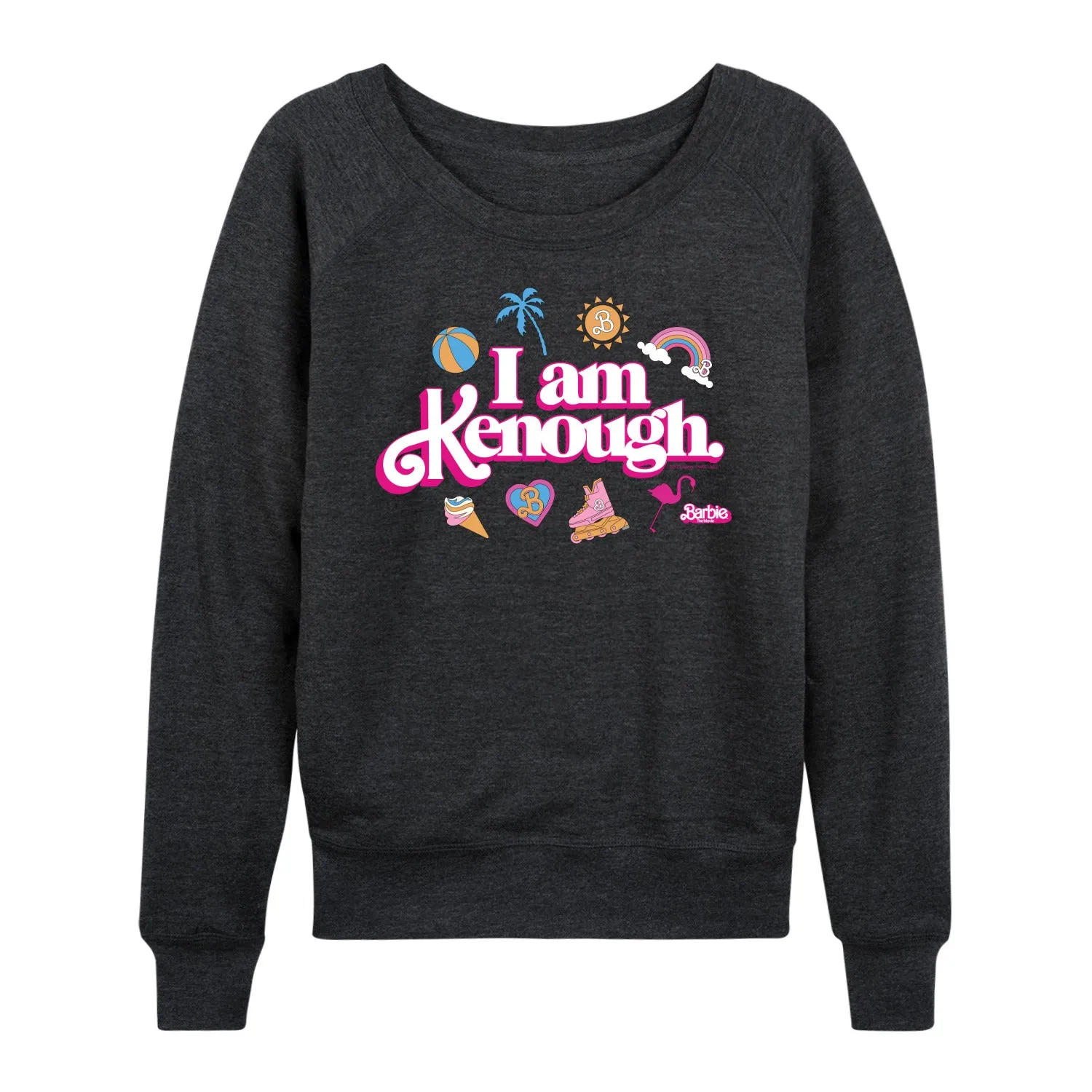 Barbie The Movie - I Am Kenough Icons - Women's Lightweight French Terry Long Sleeve Shirt sold by Zulily product image thumbnail 4