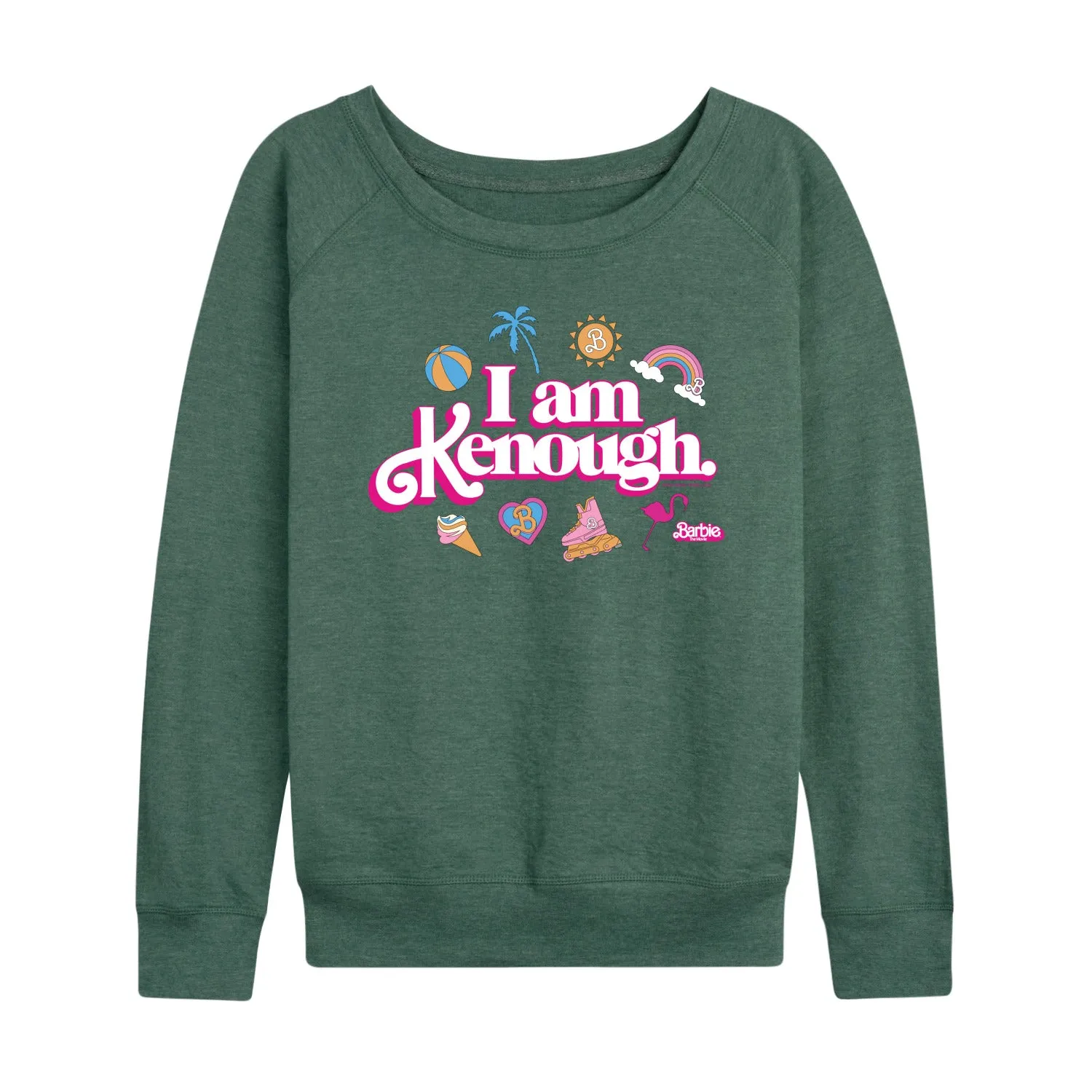 Barbie The Movie - I Am Kenough Icons - Women's Lightweight French Terry Long Sleeve Shirt sold by Zulily product image thumbnail 5