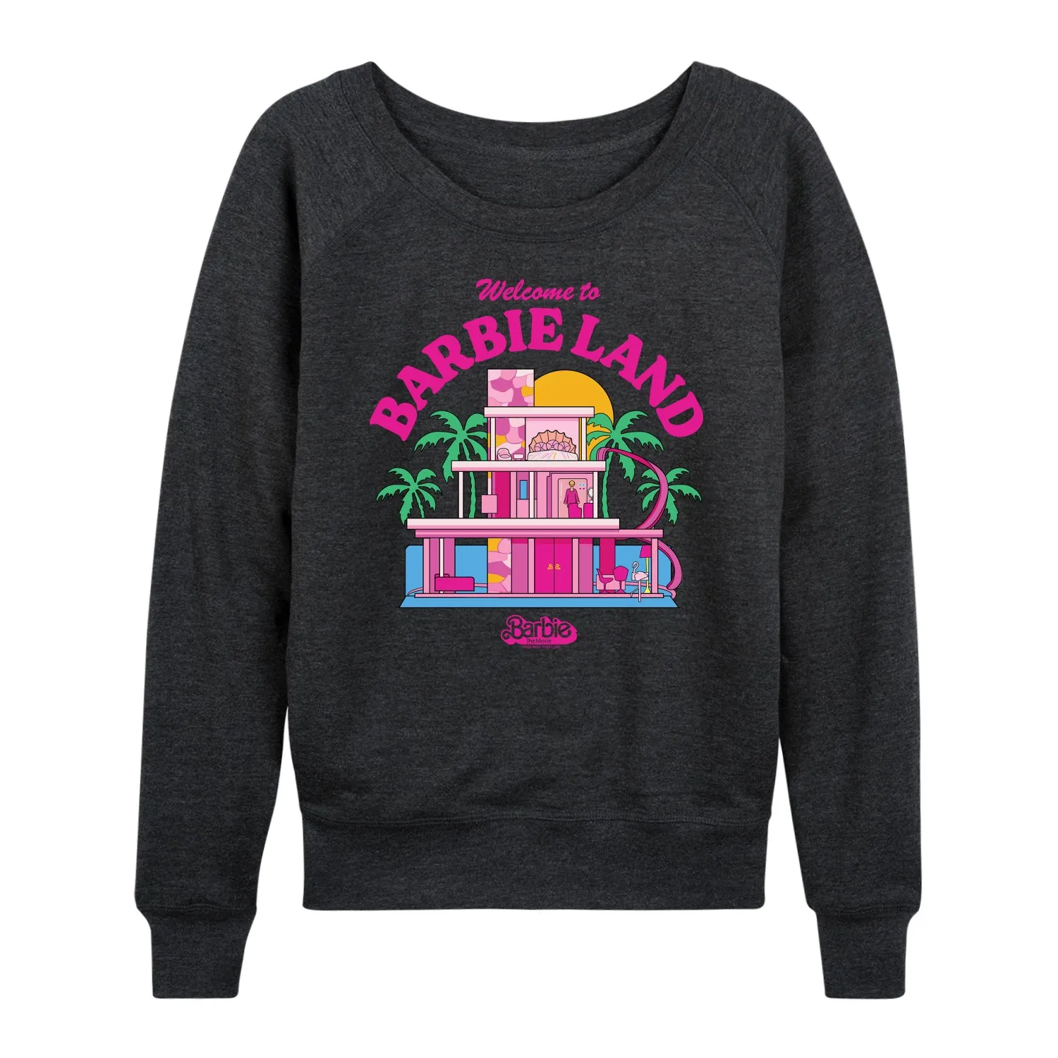 Barbie The Movie - Welcome To Barbie Land - Women's Lightweight French Terry Long Sleeve Shirt sold by Zulily product image thumbnail 4