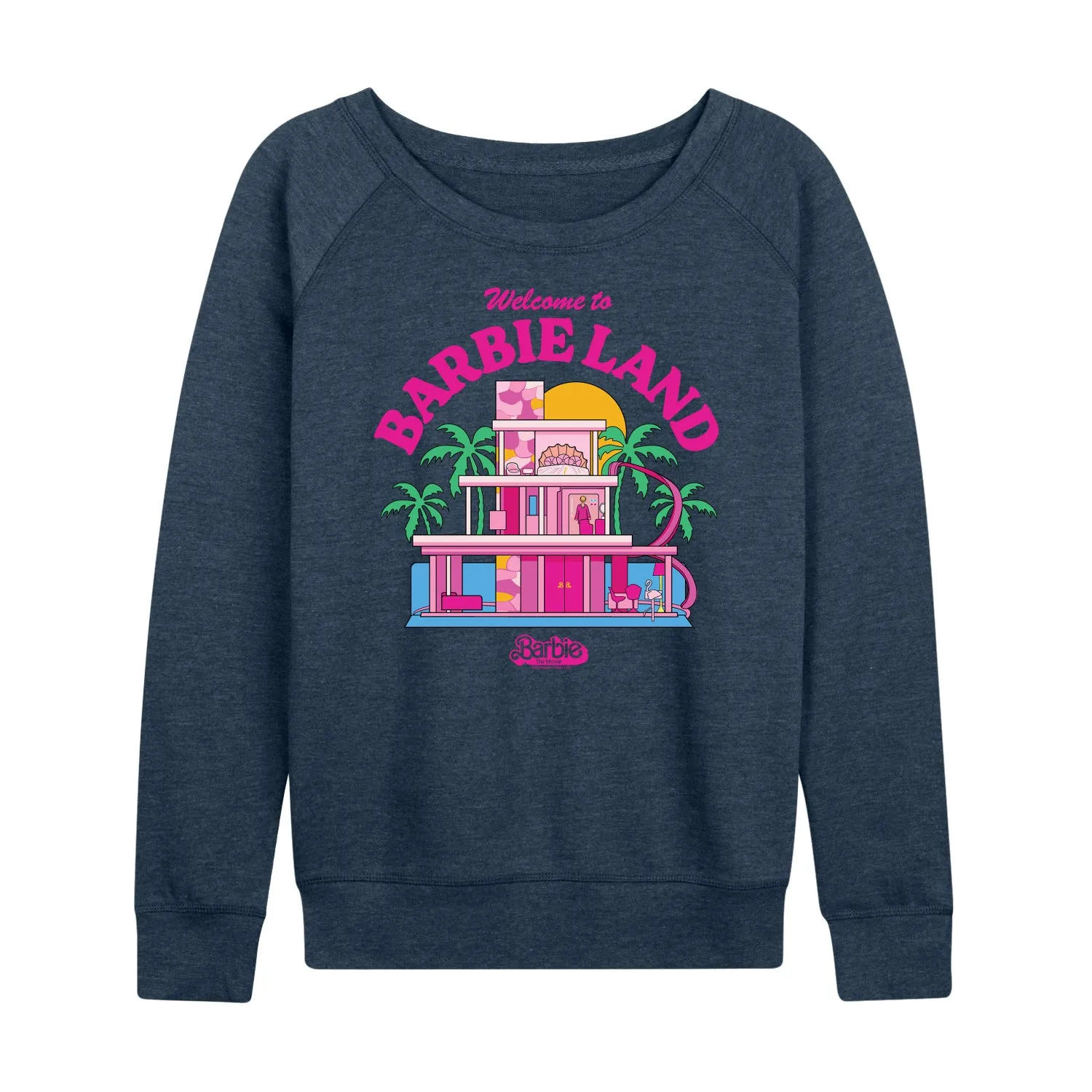 Barbie The Movie - Welcome To Barbie Land - Women's Lightweight French Terry Long Sleeve Shirt sold by Zulily