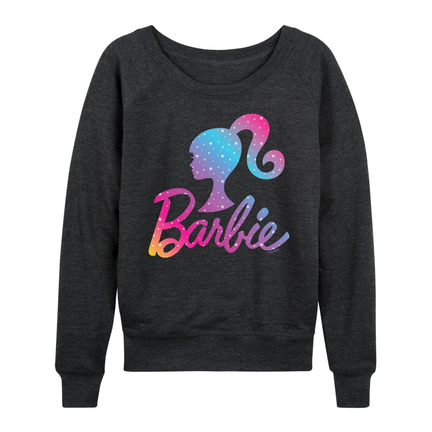 Barbie - Holidays & Christmas - Ombre Iconic Logo - Women's Lightweight French Terry Long Sleeve Shirt sold by Zulily product image thumbnail 4