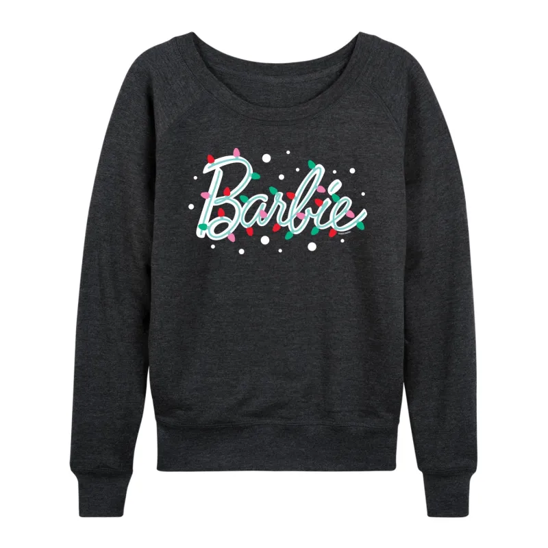 Barbie - Holidays & Christmas - Tangled Lights - Women's Lightweight French Terry Long Sleeve Shirt sold by Zulily