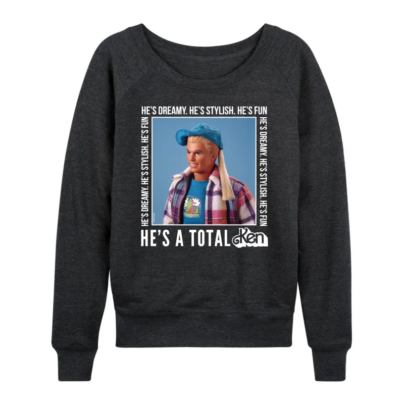 Barbie - Hes A Total Ken - Women's French Terry Long Sleeve Shirt sold by Zulily