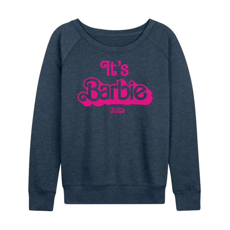 Barbie The Movie - It's Barbie Pink - Women's Lightweight French Terry Long Sleeve Shirt sold by Zulily