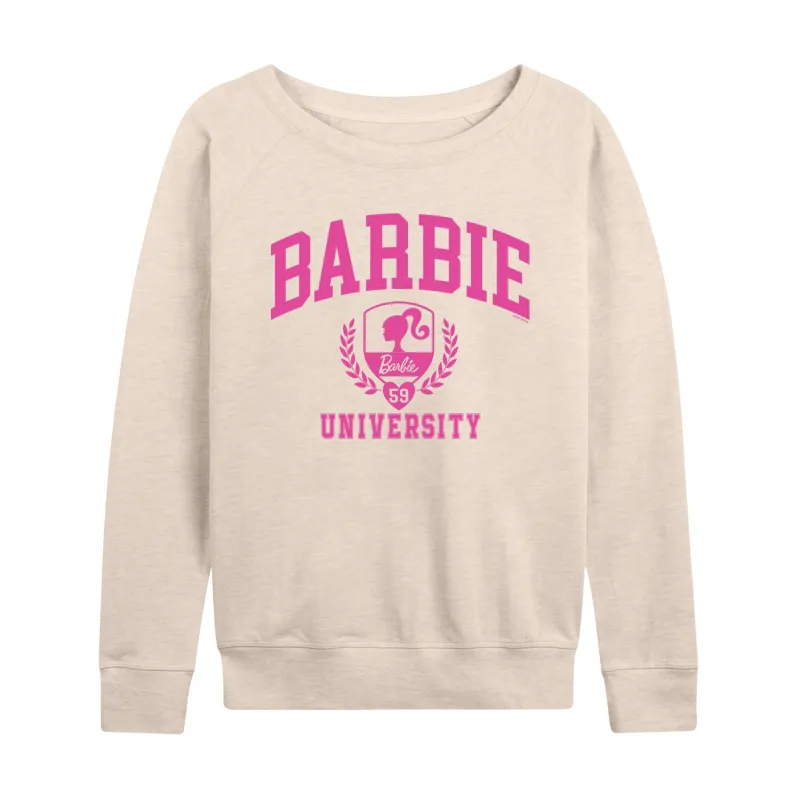 Barbie -  - Women's French Terry Long Sleeve Shirt sold by Zulily