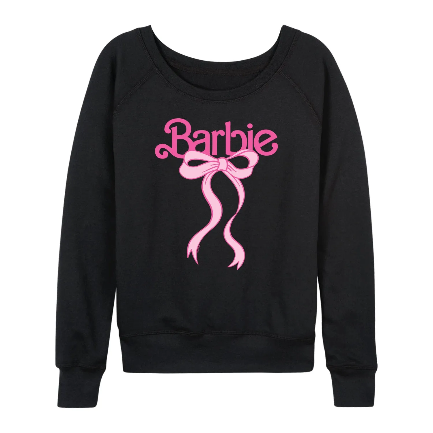 Barbie - Logo Coquette Bow - Women's French Terry Long Sleeve Shirt sold by Zulily product image thumbnail 4