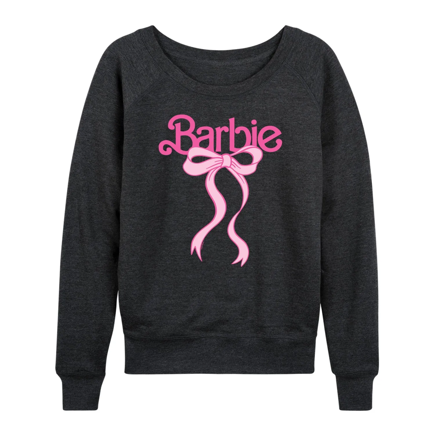 Barbie - Logo Coquette Bow - Women's French Terry Long Sleeve Shirt sold by Zulily product image thumbnail 5
