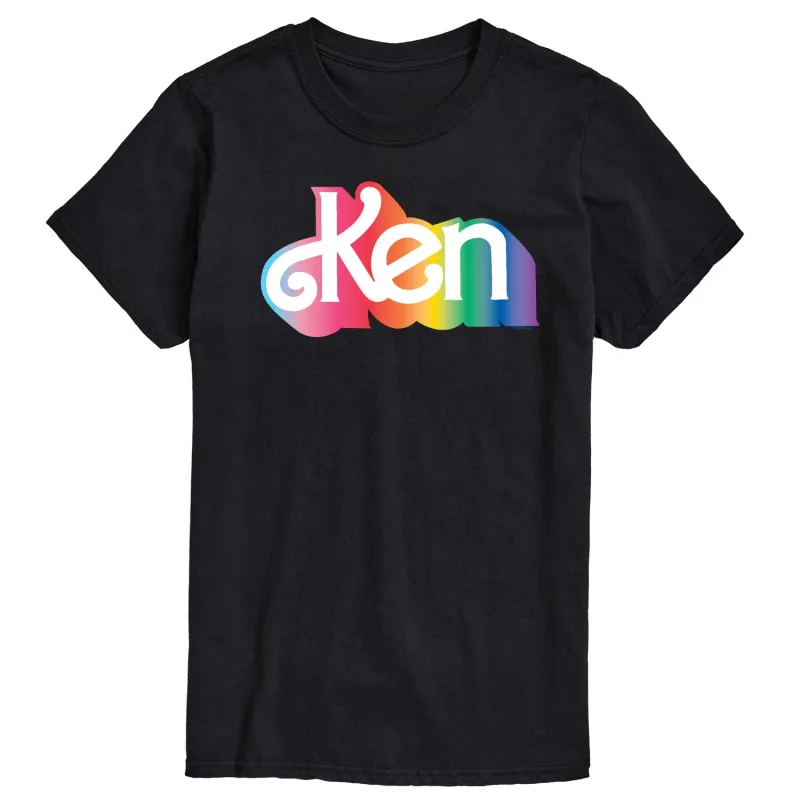 Barbie - Ken Logo Vintage Rainbow - Men's Short Sleeve Graphic T-Shirt sold by Zulily