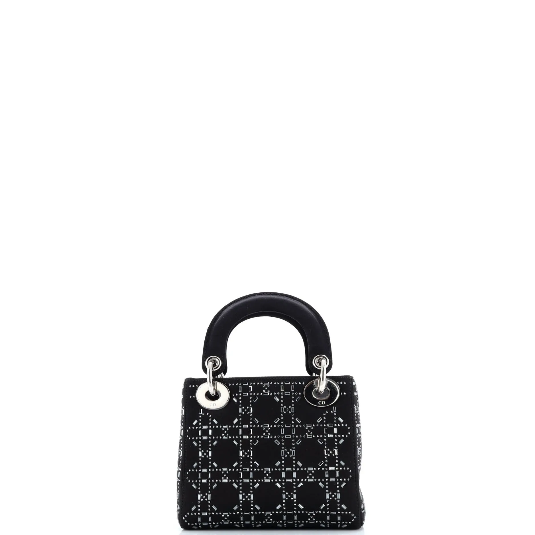 Christian Dior Pre-Loved Lady Dior Crystal Embellished Cannage Quilt Satin Mini Bags sold by Zulily product image thumbnail 3