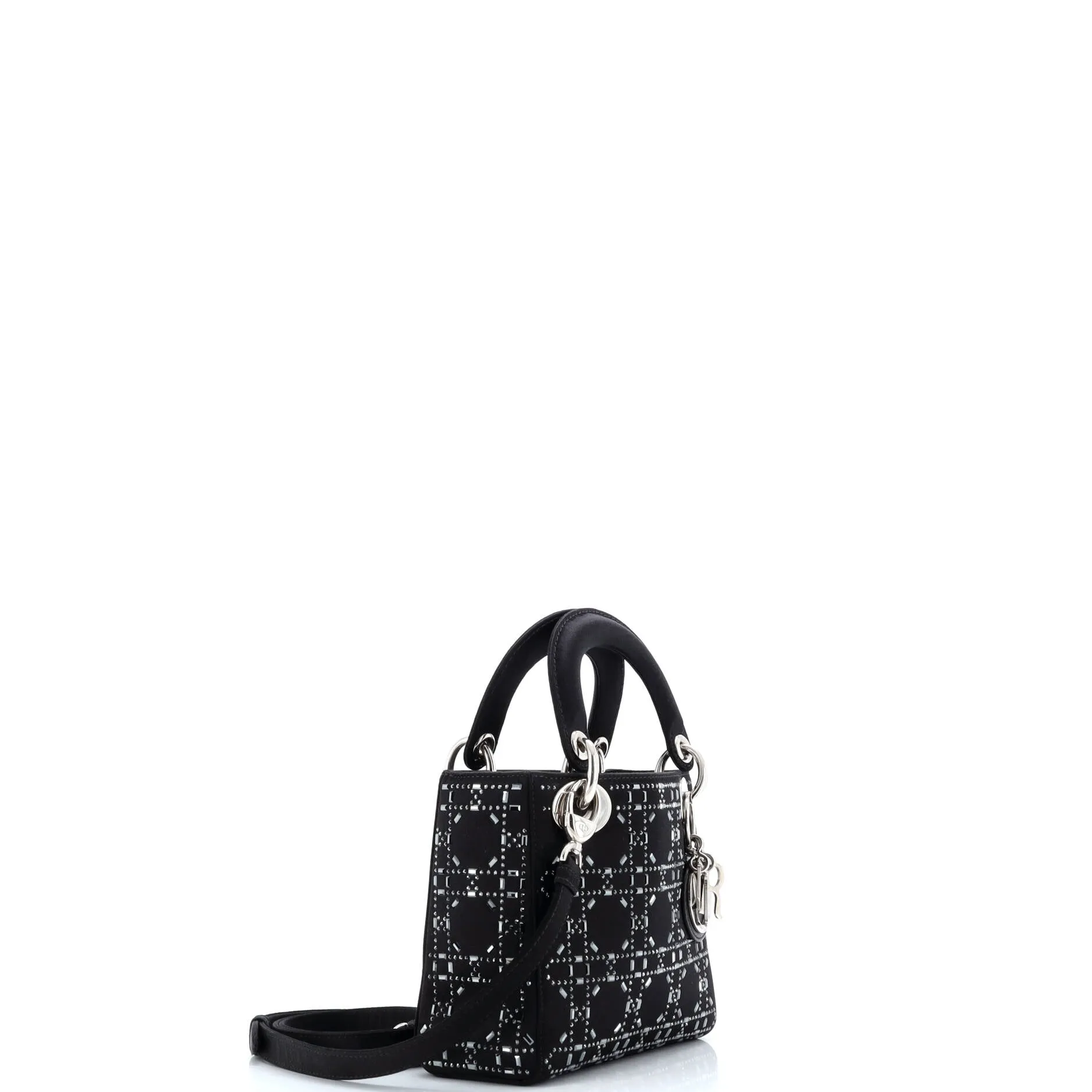 Christian Dior Pre-Loved Lady Dior Crystal Embellished Cannage Quilt Satin Mini Bags sold by Zulily product image thumbnail 2
