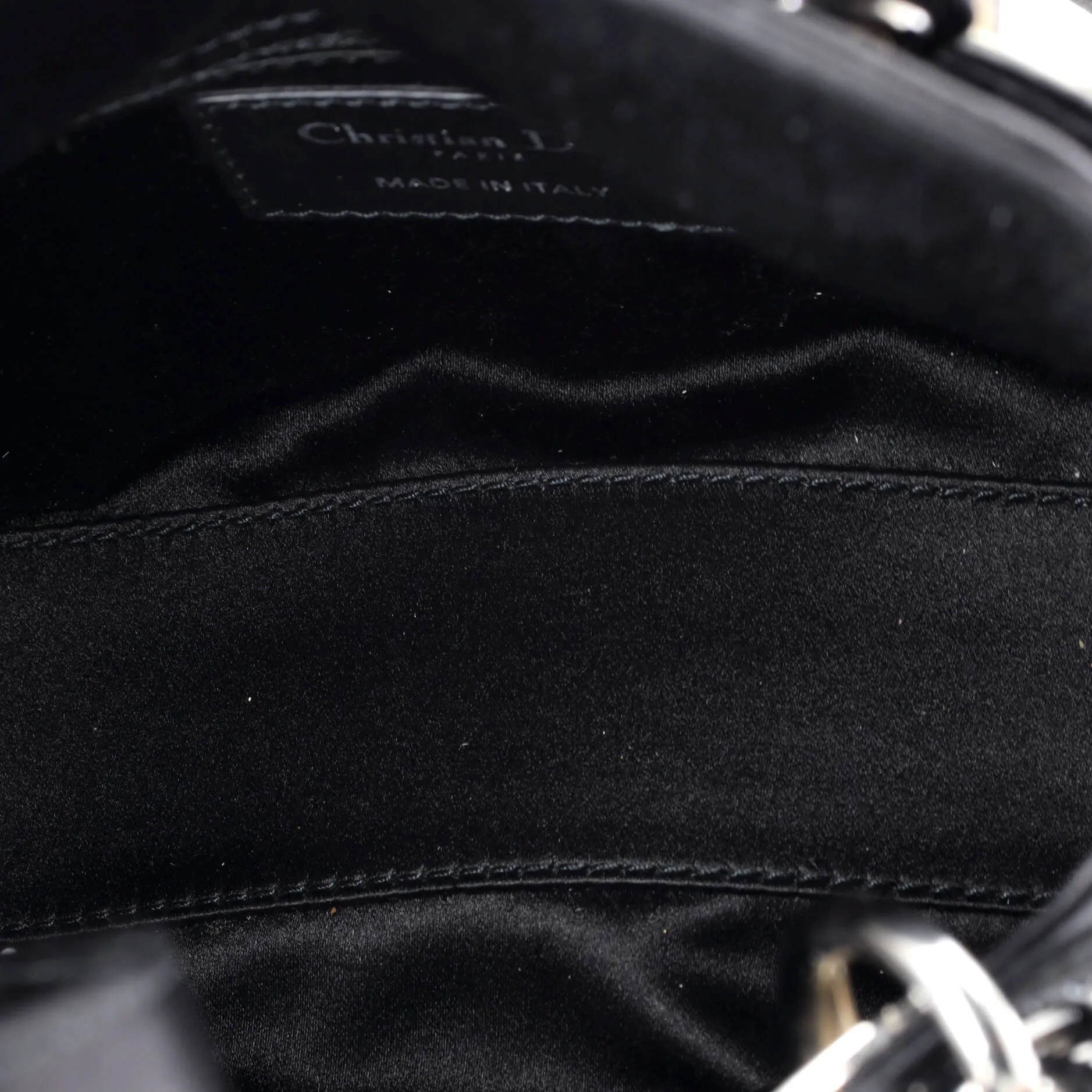 Christian Dior Pre-Loved Lady Dior Crystal Embellished Cannage Quilt Satin Mini Bags sold by Zulily product image thumbnail 5