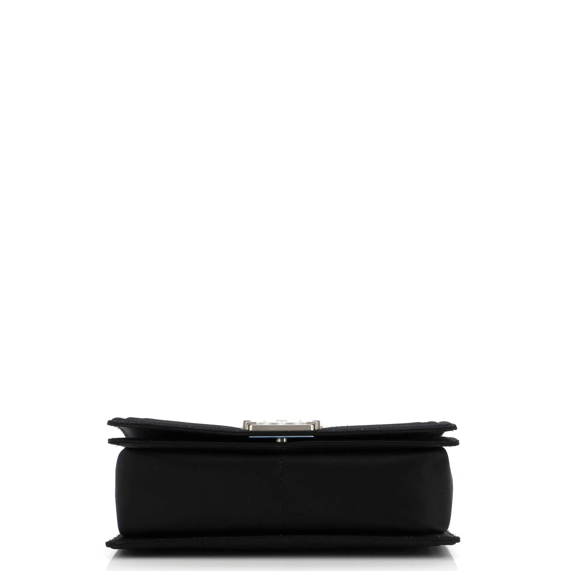 Pre-Loved Chanel Boy Flap Bag Pearl Embellished Satin Old Medium sold by Zulily product image thumbnail 4